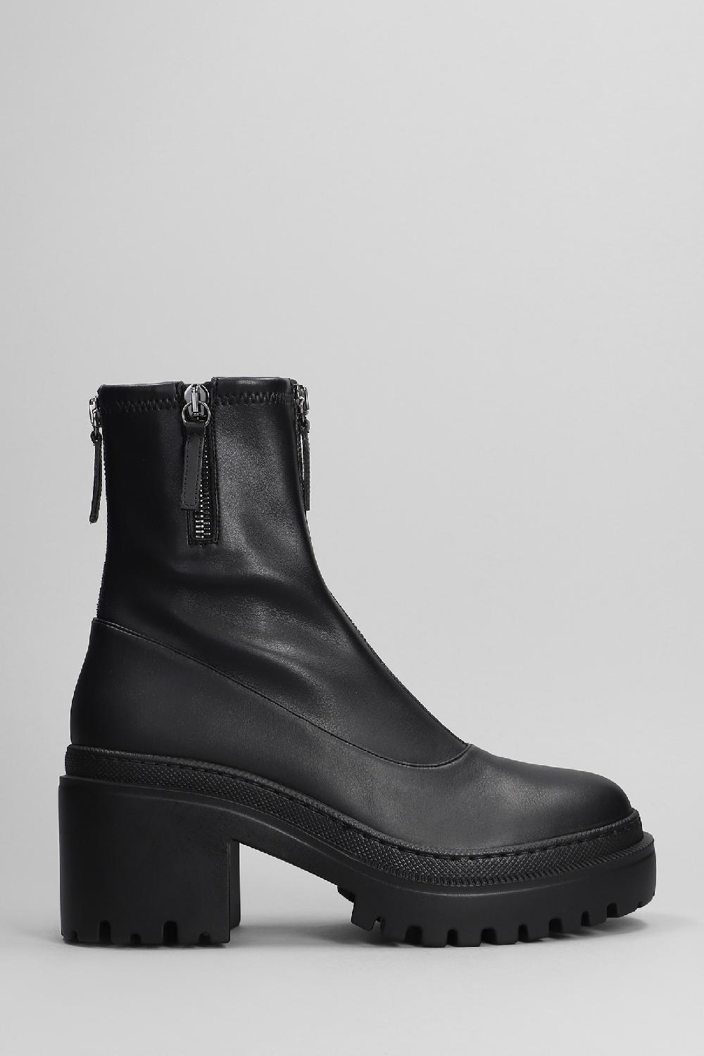 Deliberti Giuseppe Zanotti Anfibi martini in pelle nera cod. 402241 - Deliberti The Luxury Shopping