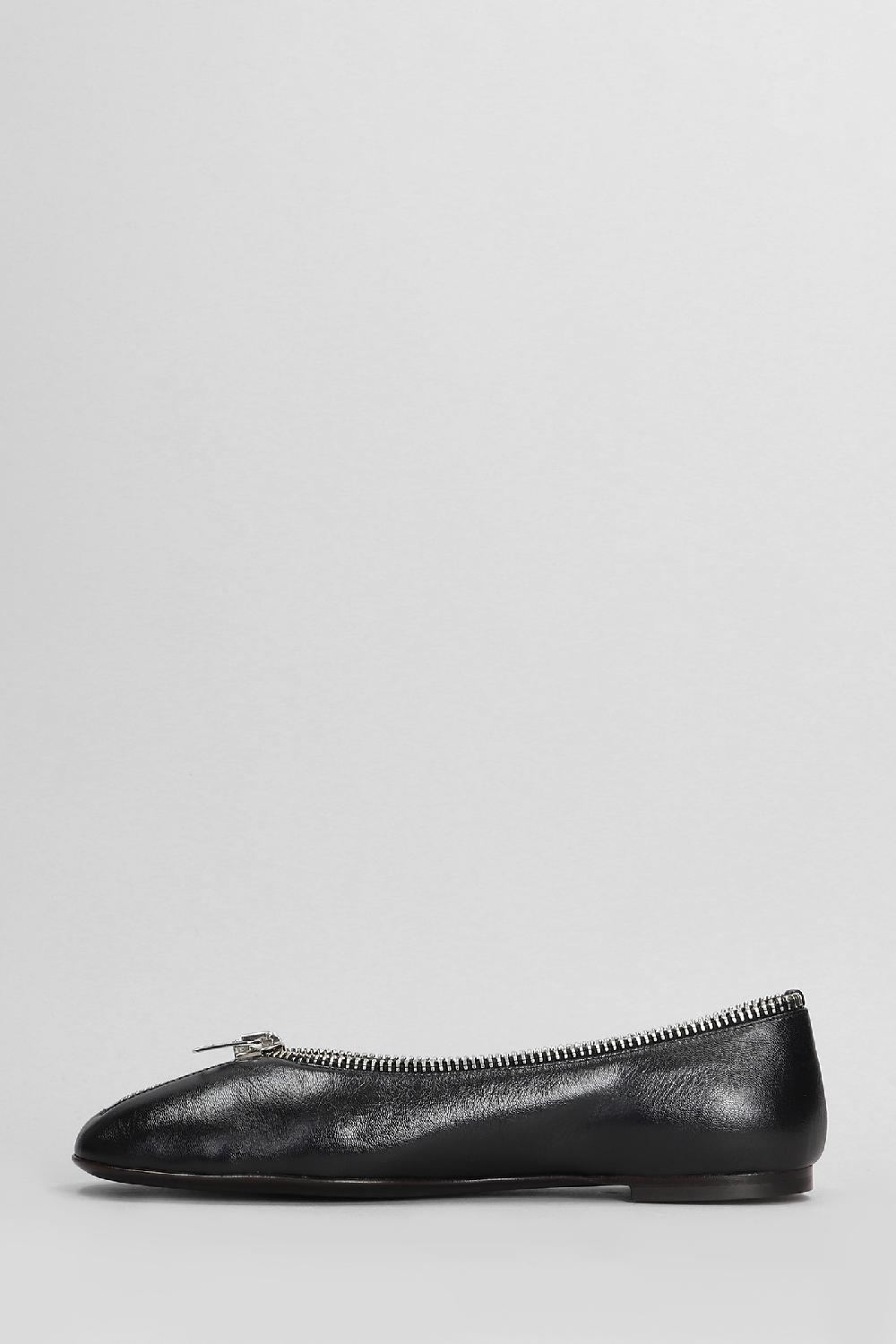 Deliberti Giuseppe Zanotti Ballerine Oriane In Pelle Nera Cod. 405588 - Deliberti The Luxury Shopping