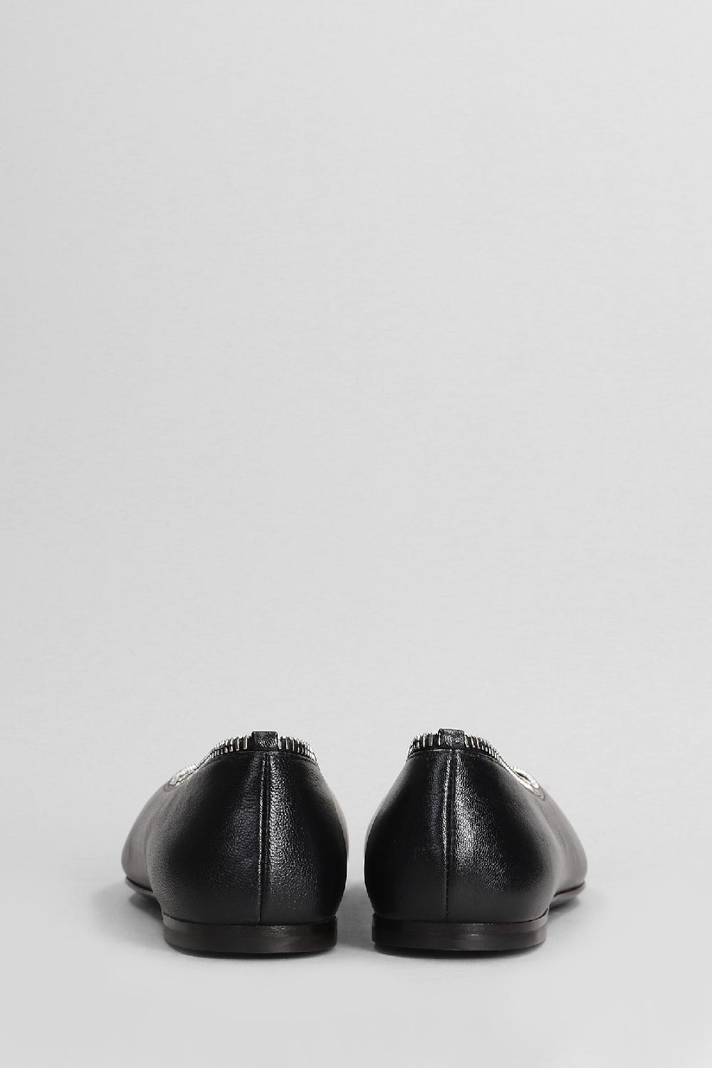 Deliberti Giuseppe Zanotti Ballerine Oriane In Pelle Nera Cod. 405588 - Deliberti The Luxury Shopping