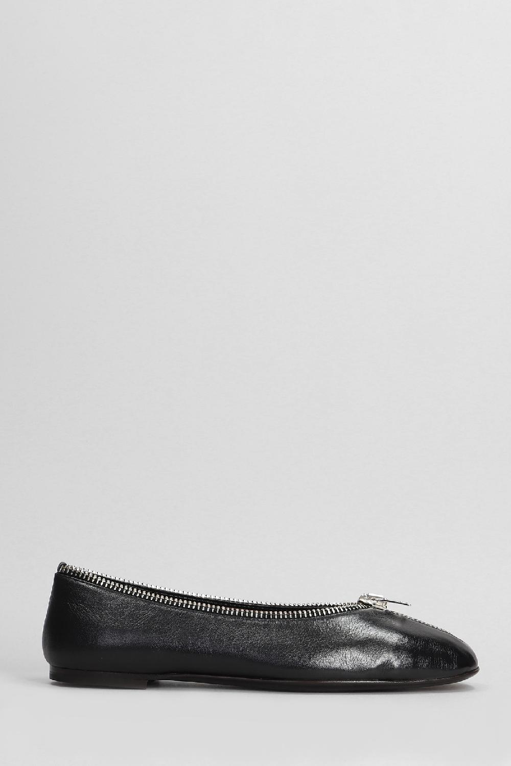 Deliberti Giuseppe Zanotti Ballerine oriane in pelle nera cod. 405588 - Deliberti The Luxury Shopping