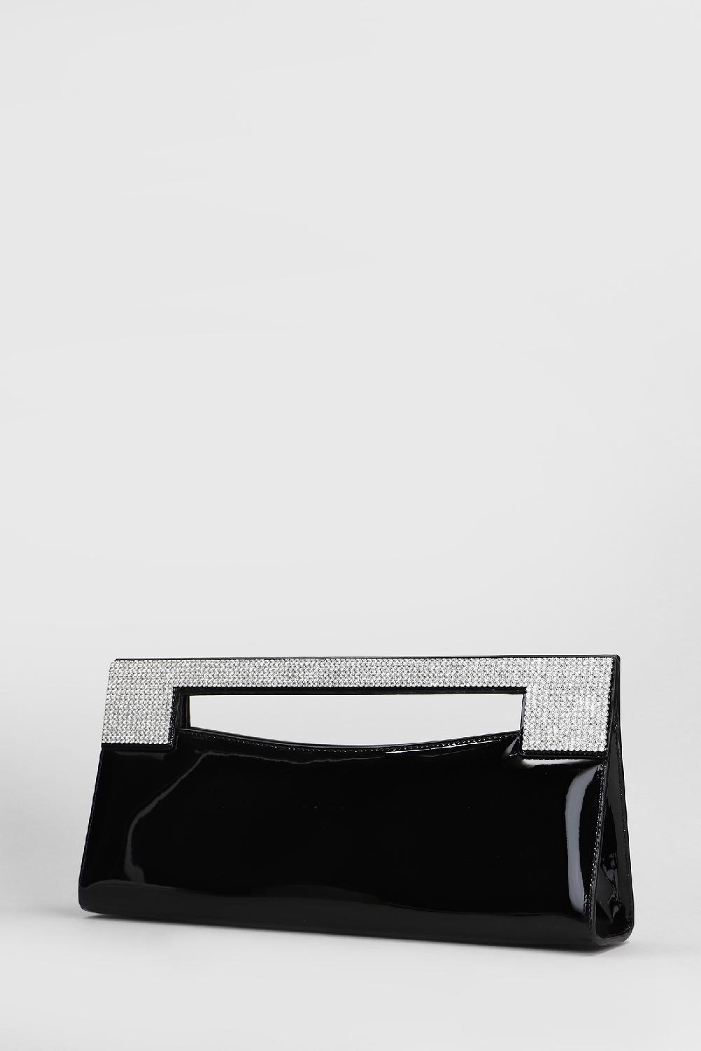 Deliberti Giuseppe Zanotti Borsa A Mano Party Bag In Vernice Nera Cod. 407946 - Deliberti The Luxury Shopping