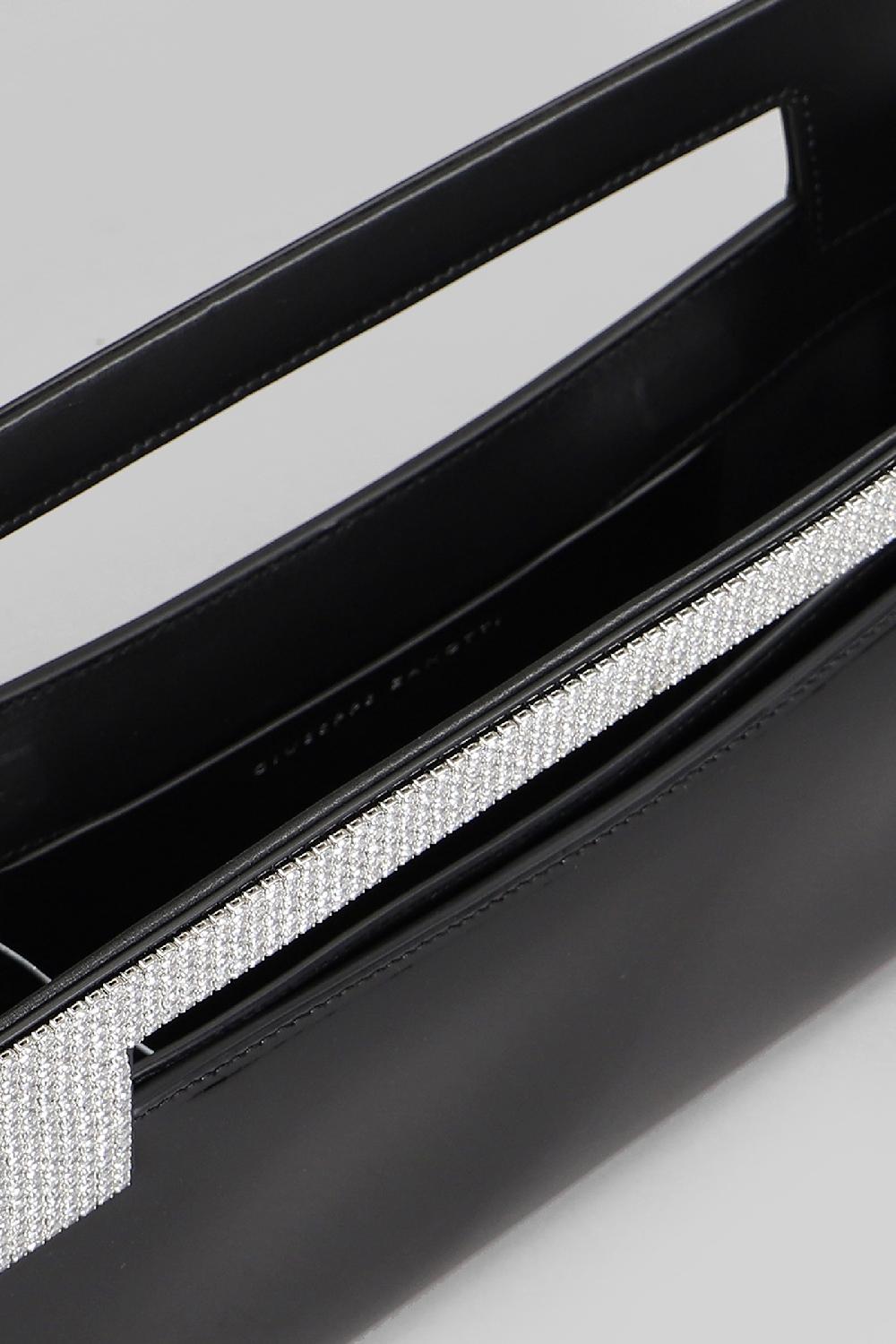 Deliberti Giuseppe Zanotti Borsa A Mano Party Bag In Vernice Nera Cod. 407946 - Deliberti The Luxury Shopping