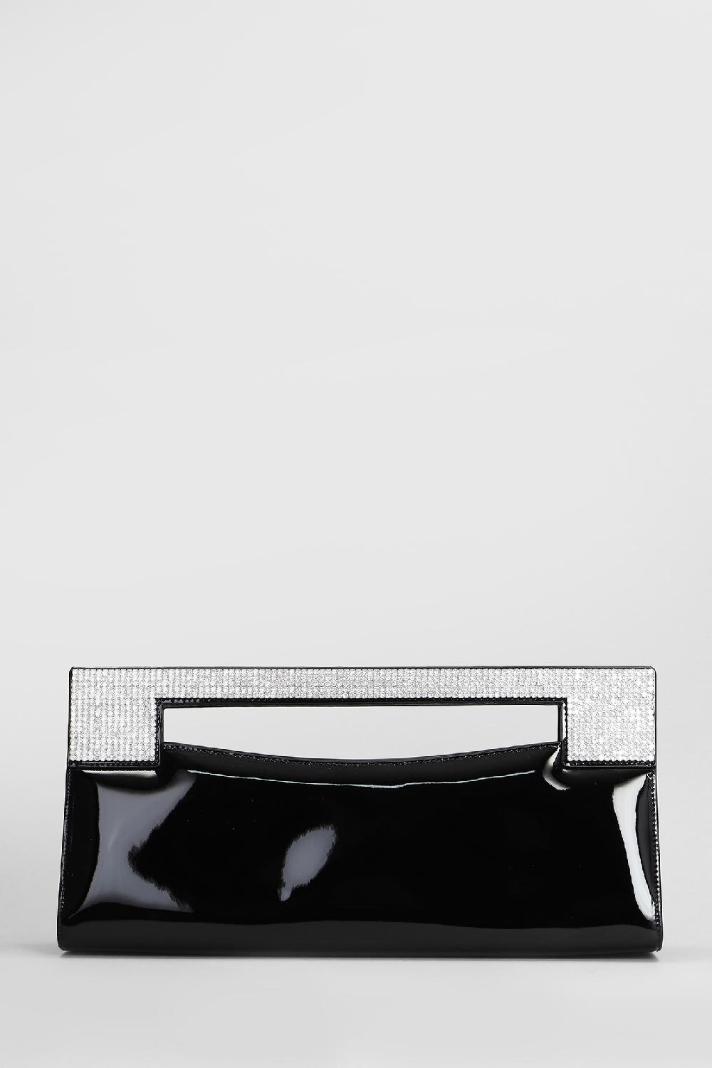 Deliberti Giuseppe Zanotti Borsa a mano party bag in vernice nera cod. 407946 - Deliberti The Luxury Shopping