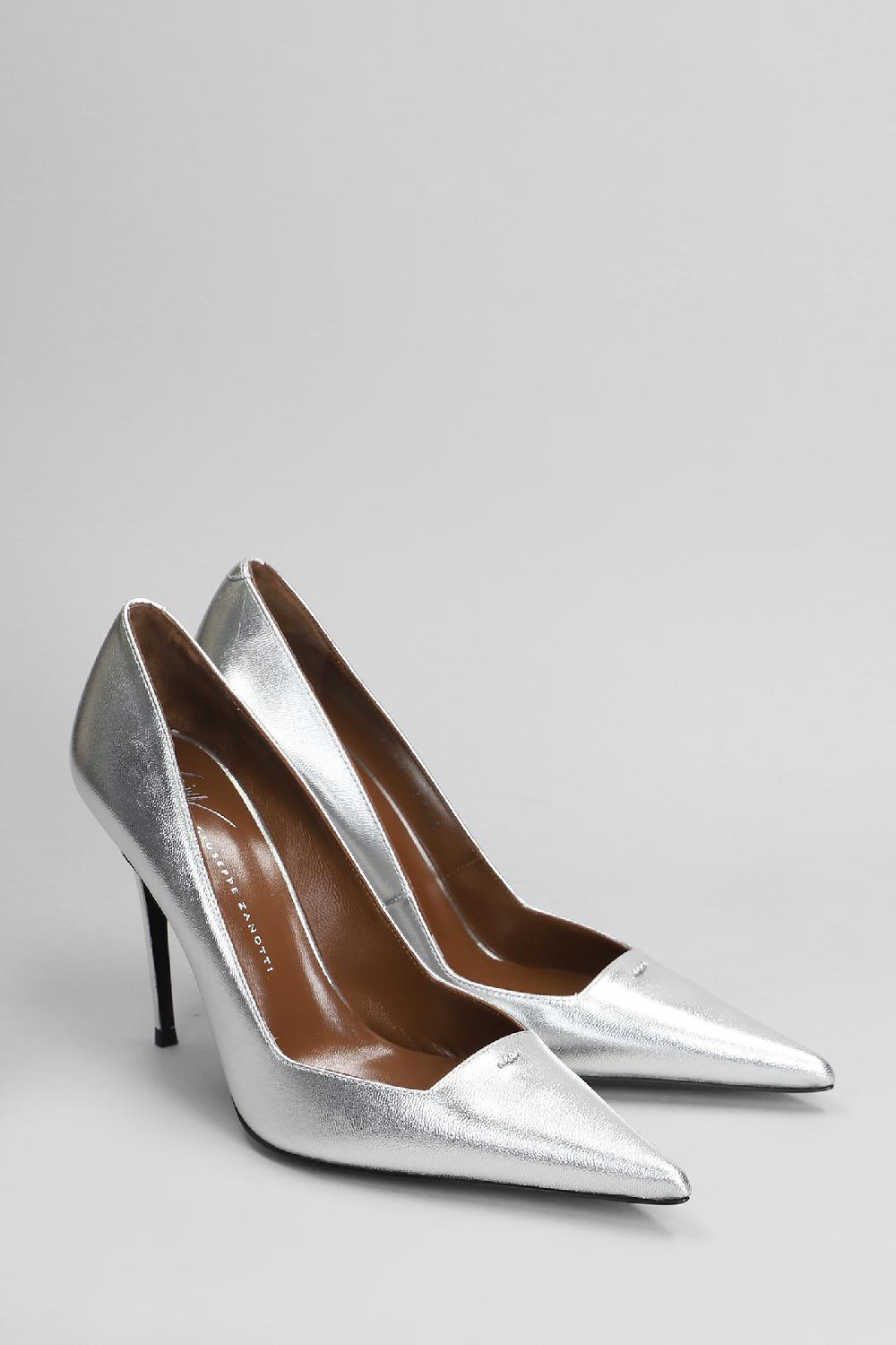 Deliberti Giuseppe Zanotti Decollete Raquel Pump 105 In Pelle Argento Cod. 407947 - Deliberti The Luxury Shopping