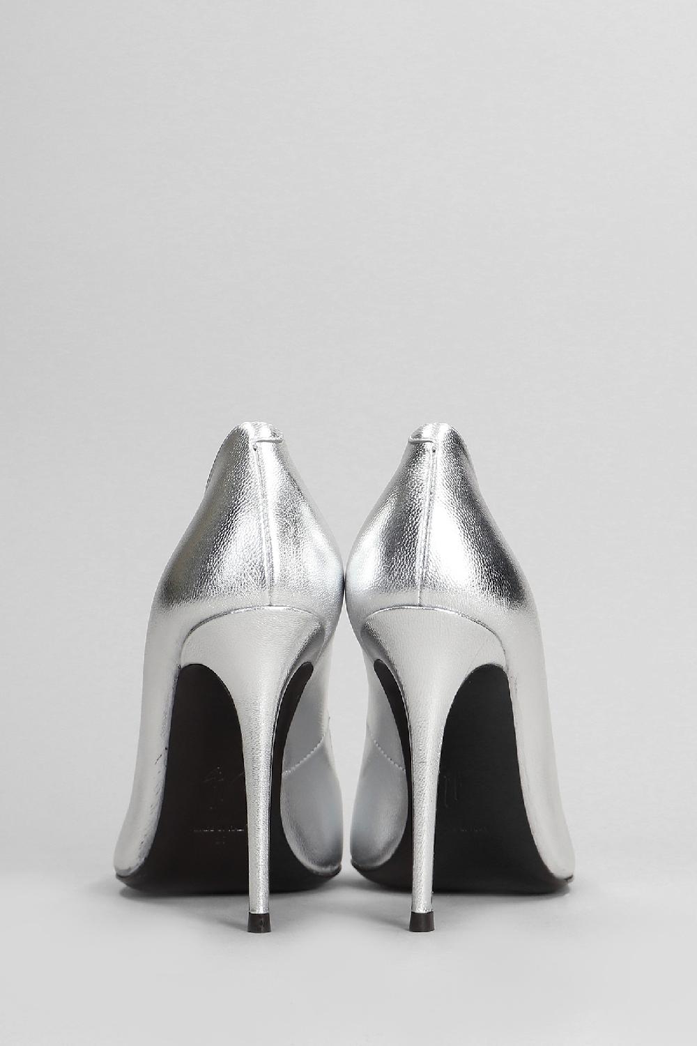 Deliberti Giuseppe Zanotti Decollete Raquel Pump 105 In Pelle Argento Cod. 407947 - Deliberti The Luxury Shopping