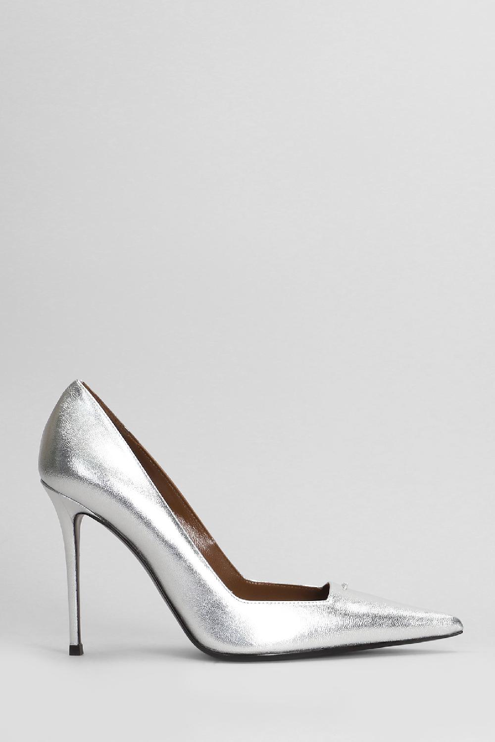 Deliberti Giuseppe Zanotti Decollete raquel pump 105 in pelle argento cod. 407947 - Deliberti The Luxury Shopping
