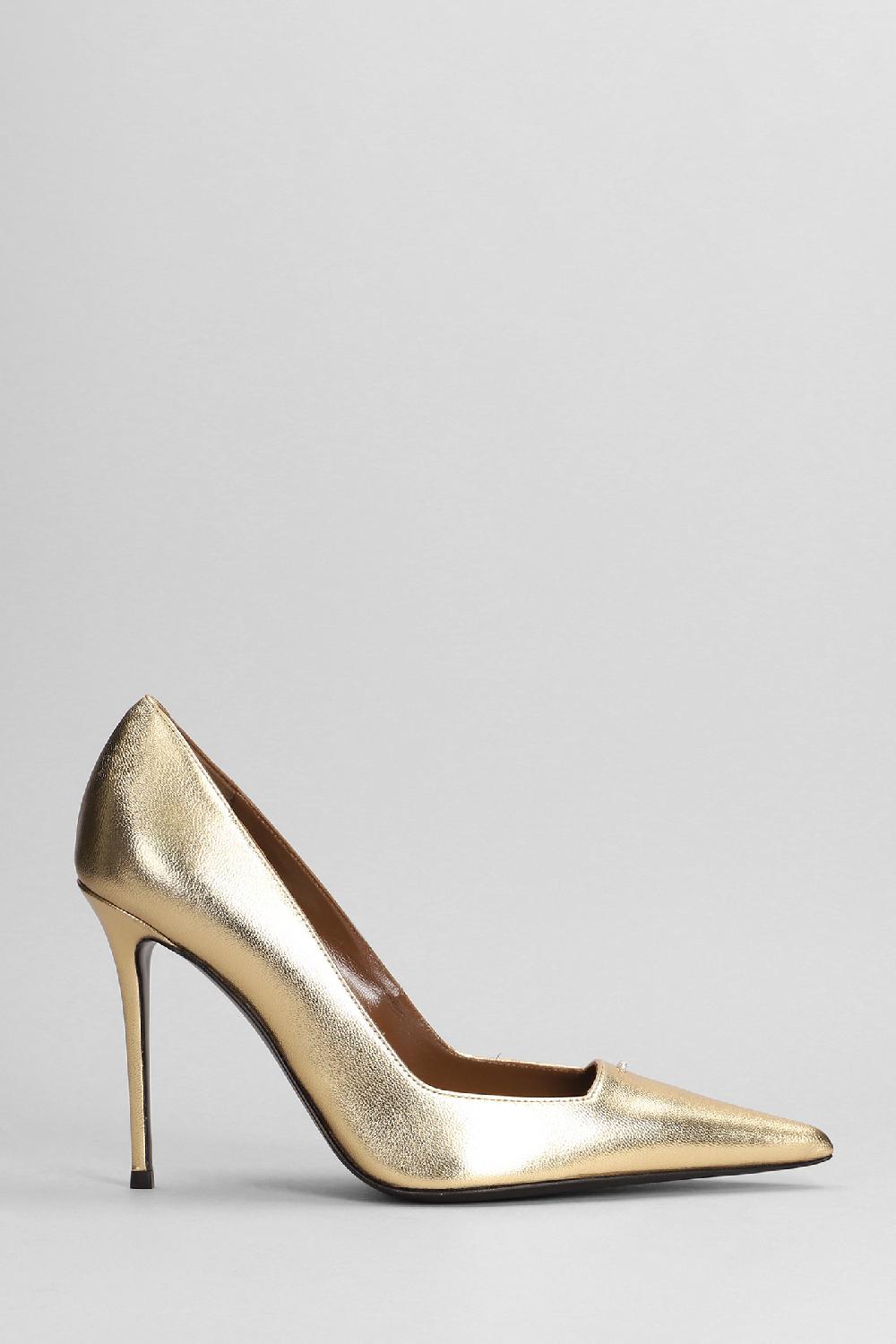 Deliberti Giuseppe Zanotti Decollete raquel pump 105 in pelle oro cod. 403358 - Deliberti The Luxury Shopping