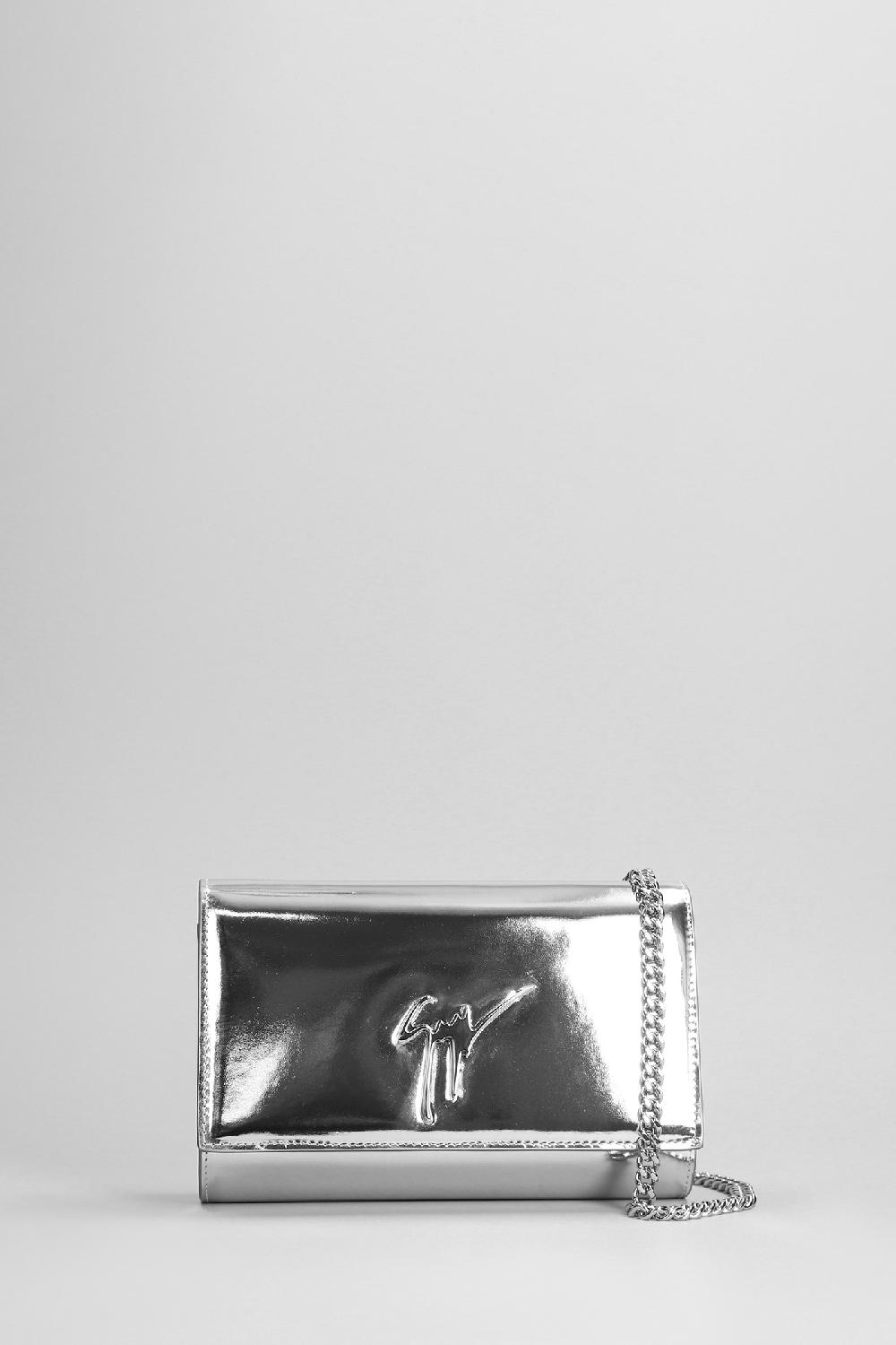 Deliberti Giuseppe Zanotti Pochette cleopatra in pelle argento cod. 402240 - Deliberti The Luxury Shopping