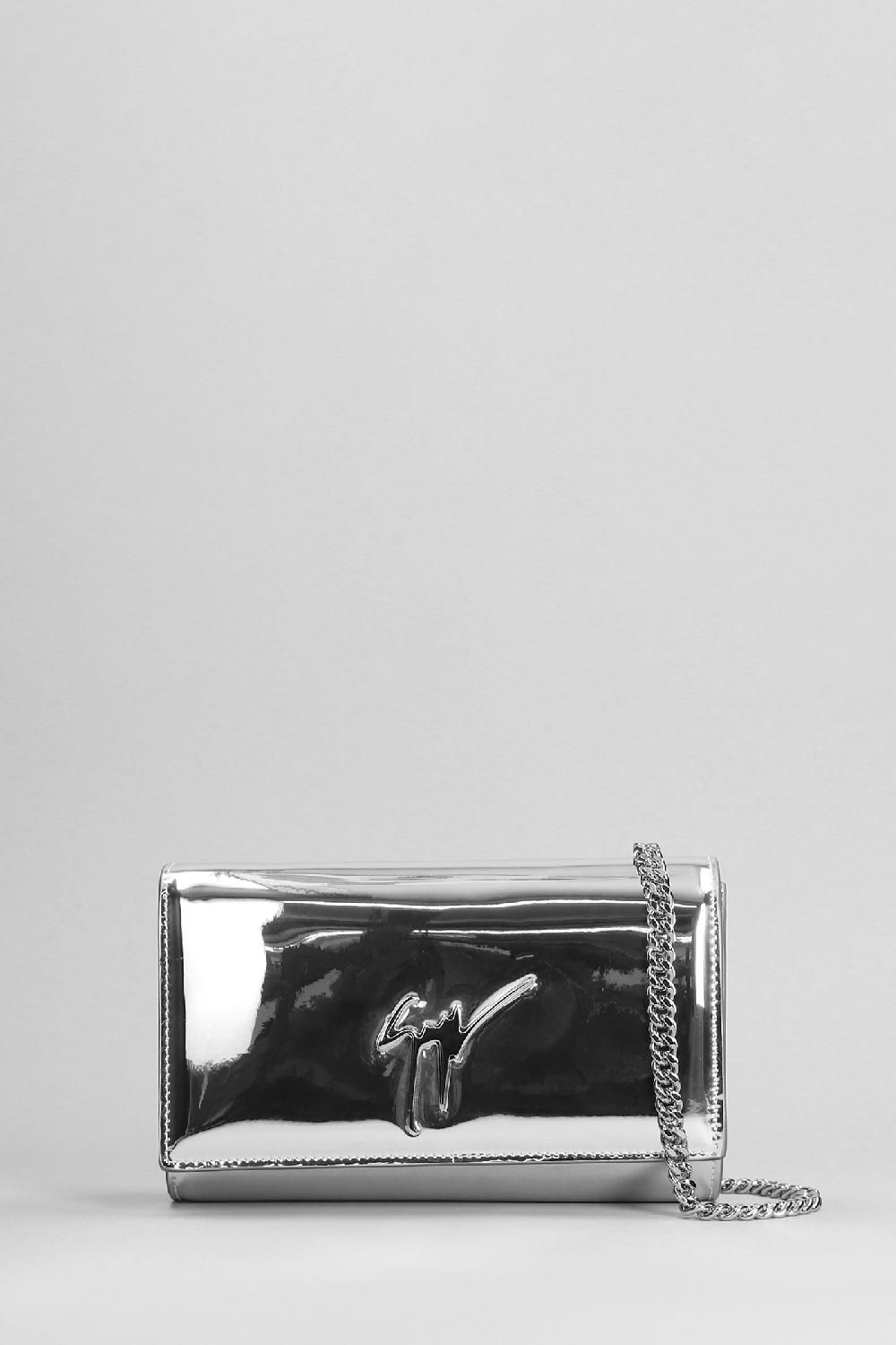 Deliberti Giuseppe Zanotti Pochette cleopatra in pelle argento cod. 401779 - Deliberti The Luxury Shopping