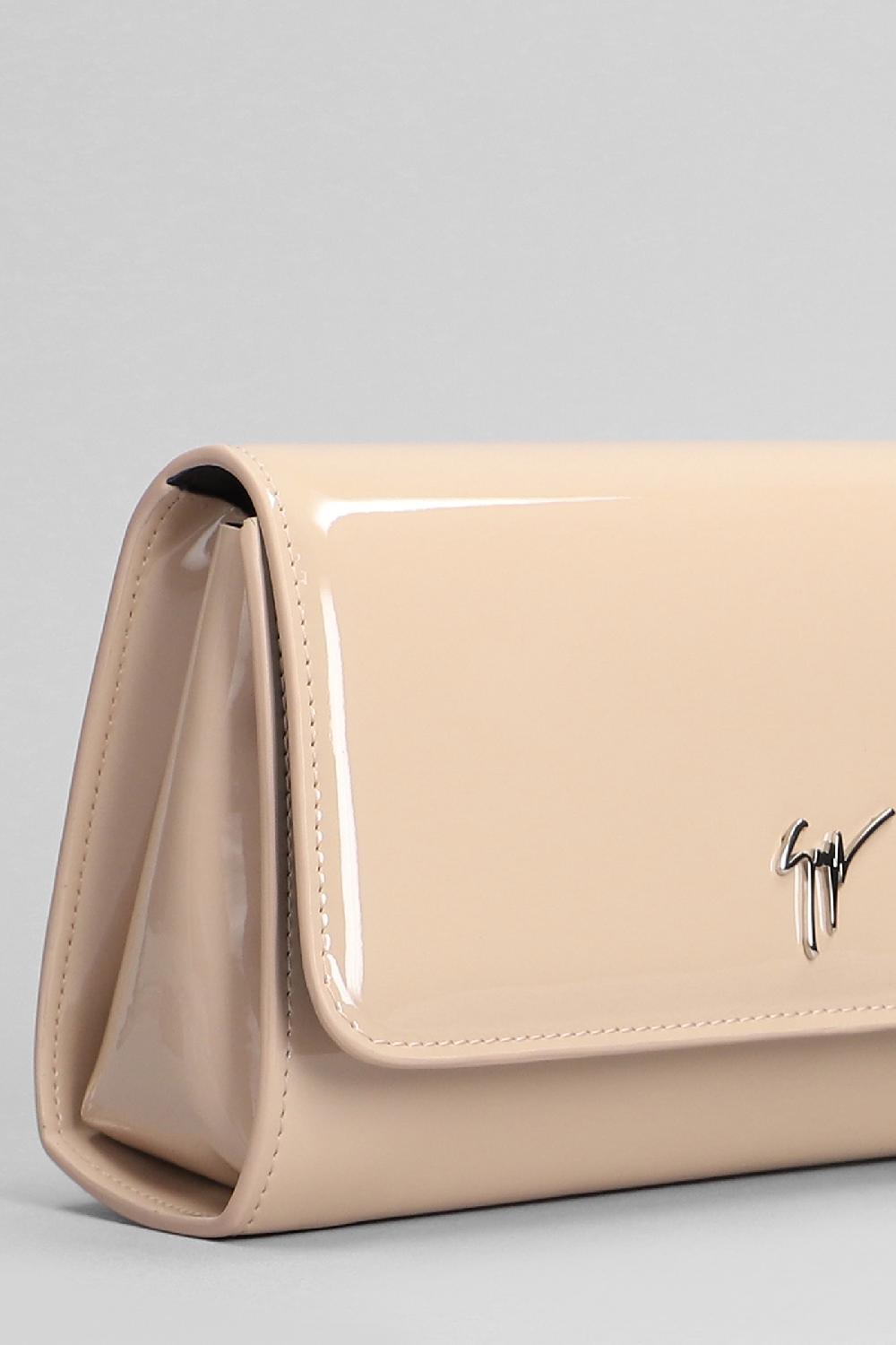 Deliberti Giuseppe Zanotti Pochette Cleopatra In Pelle Cipria Cod. 401208 - Deliberti The Luxury Shopping