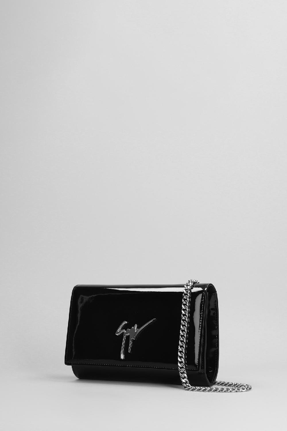 Deliberti Giuseppe Zanotti Pochette Cleopatra In Pelle Nera Cod. 402234 - Deliberti The Luxury Shopping