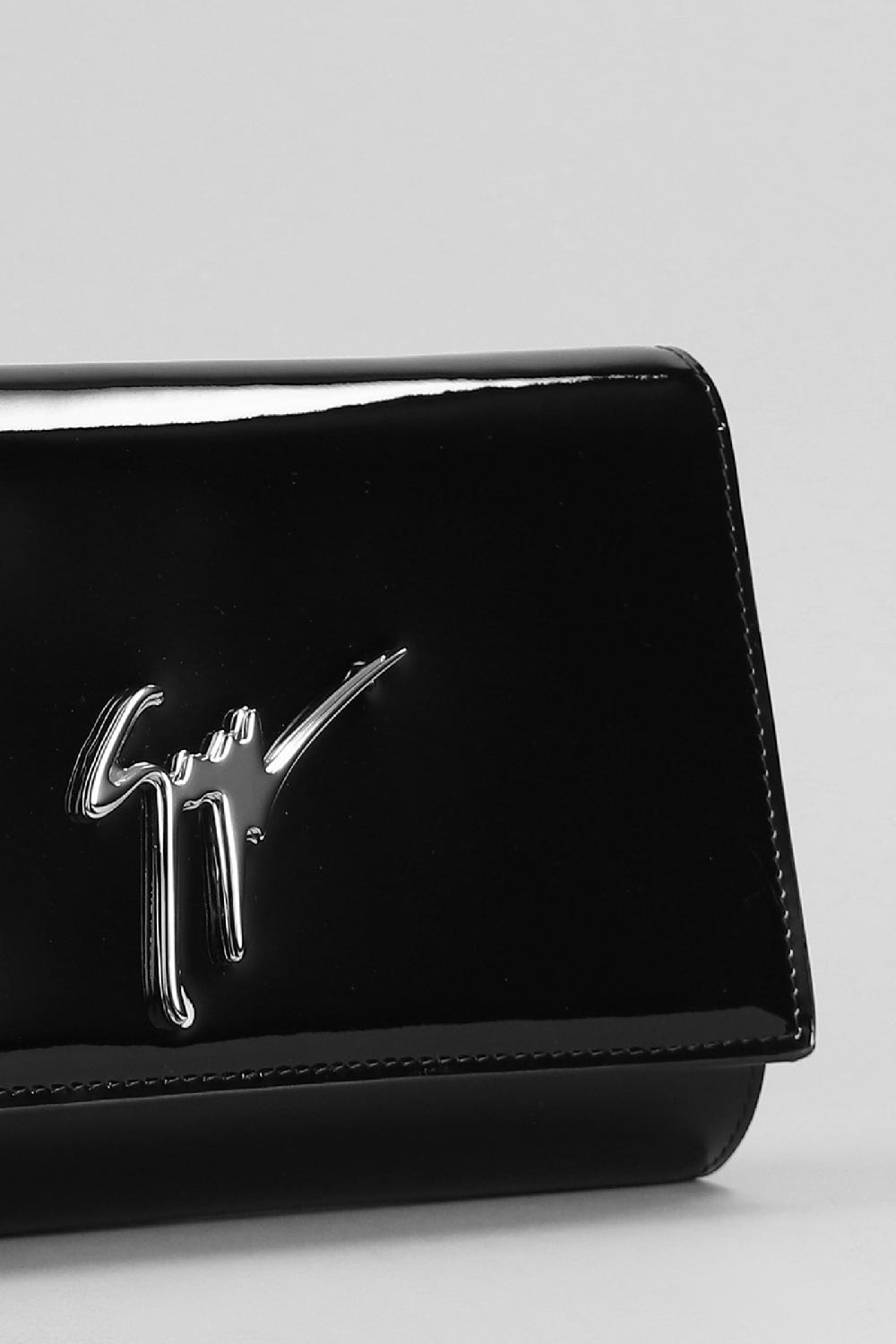 Deliberti Giuseppe Zanotti Pochette Cleopatra In Pelle Nera Cod. 402234 - Deliberti The Luxury Shopping