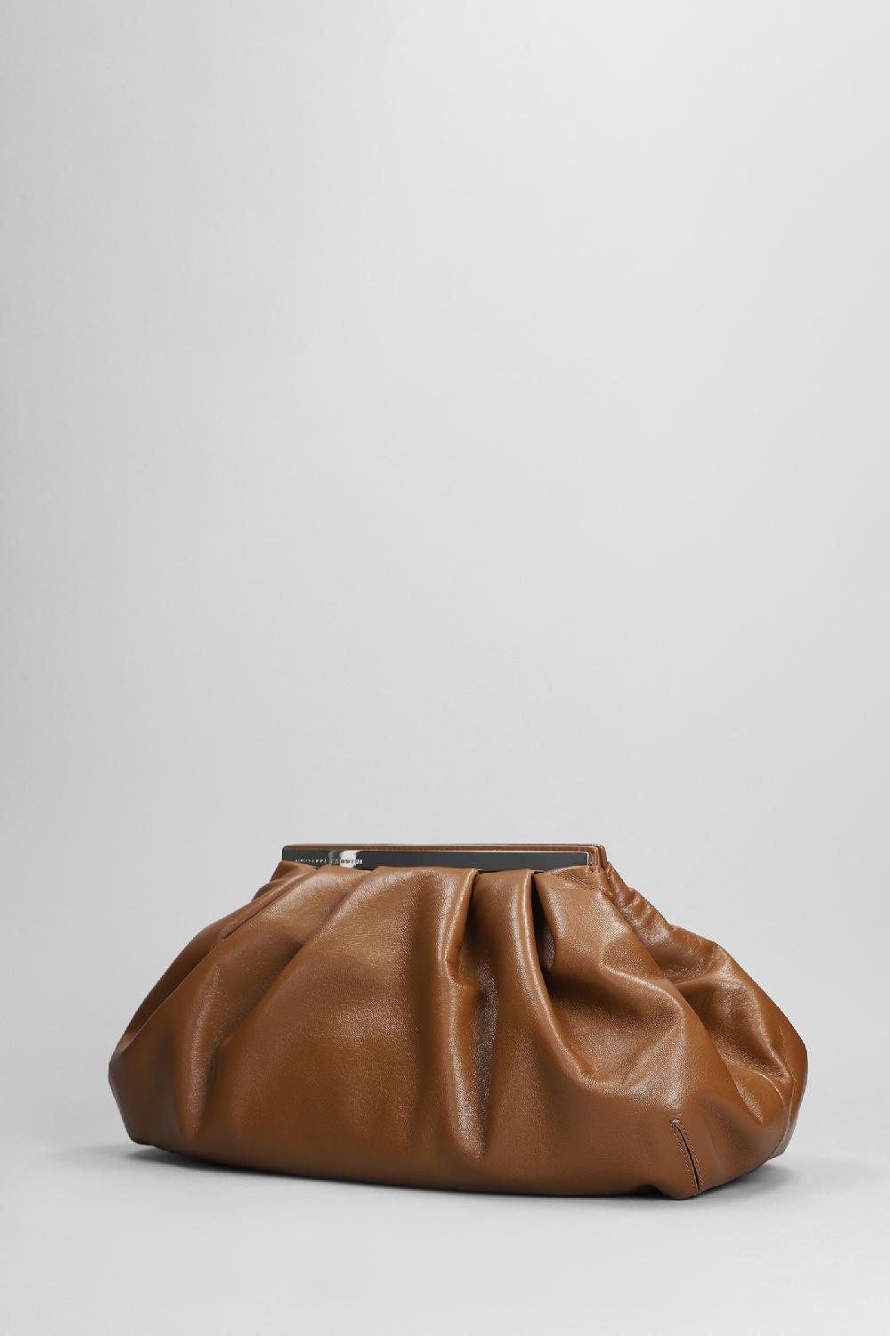 Deliberti Giuseppe Zanotti Pochette In Pelle Cuoio Naturale Cod. 402237 - Deliberti The Luxury Shopping