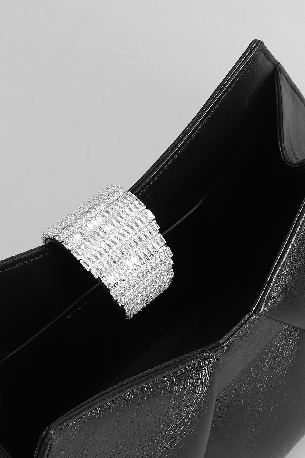 Deliberti Giuseppe Zanotti Pochette In Pelle Nera Cod. 403357 - Deliberti The Luxury Shopping