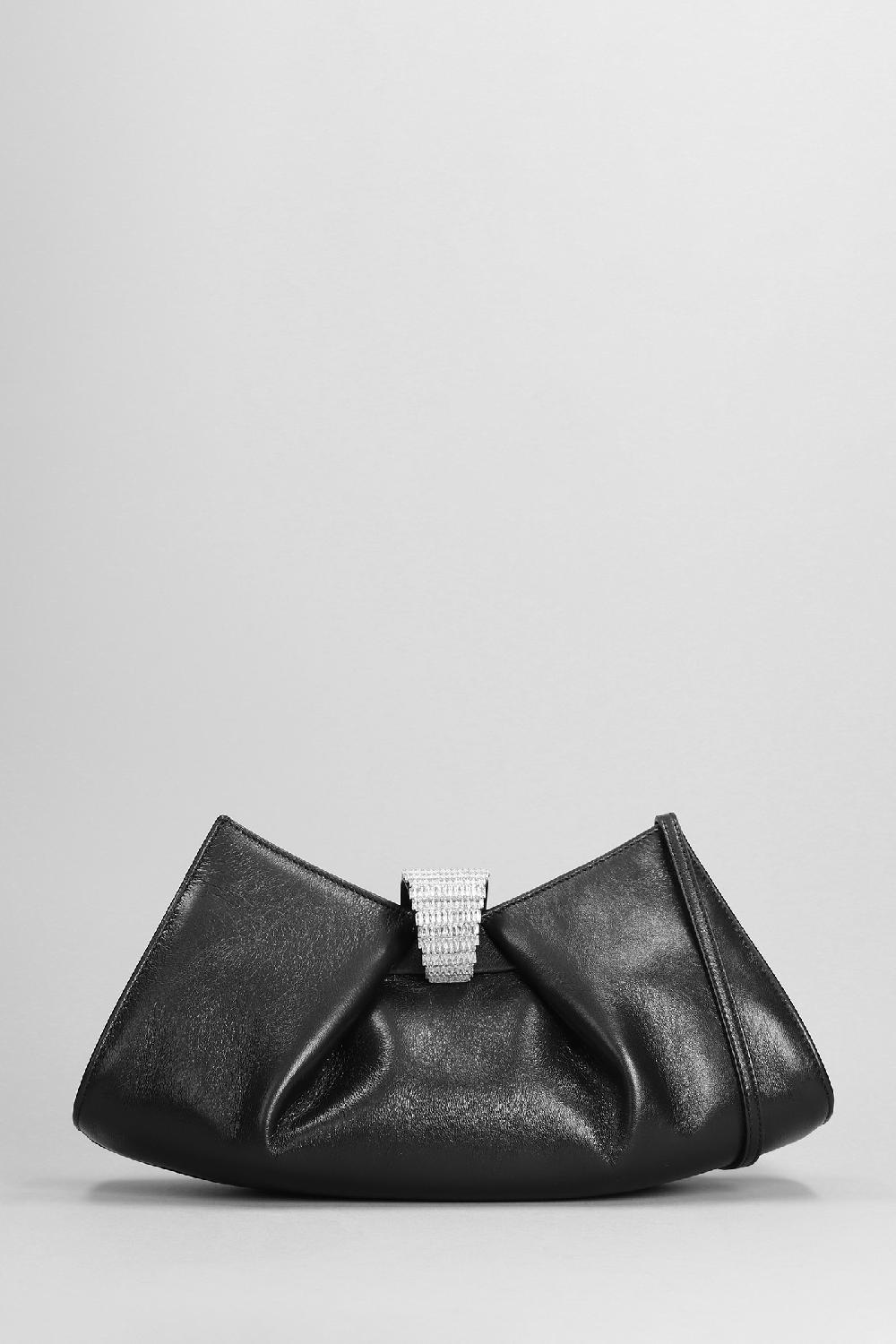 Deliberti Giuseppe Zanotti Pochette in pelle nera cod. 403357 - Deliberti The Luxury Shopping