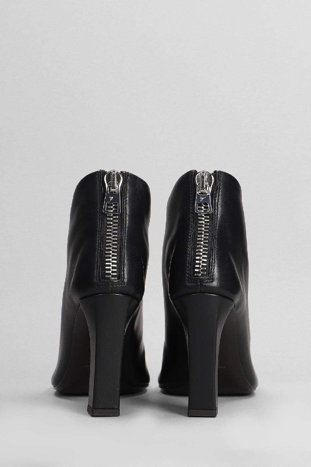 Deliberti Giuseppe Zanotti Tronchetti Tacco Alto Losie Bootie 90 In Pelle Nera Cod. 403802 - Deliberti The Luxury Shopping