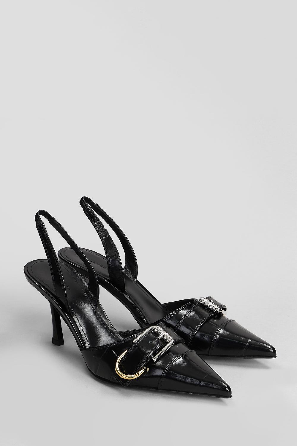 Deliberti Givenchy Decollete Voyou Slingback In Pelle Nera Cod. 409595 - Deliberti The Luxury Shopping