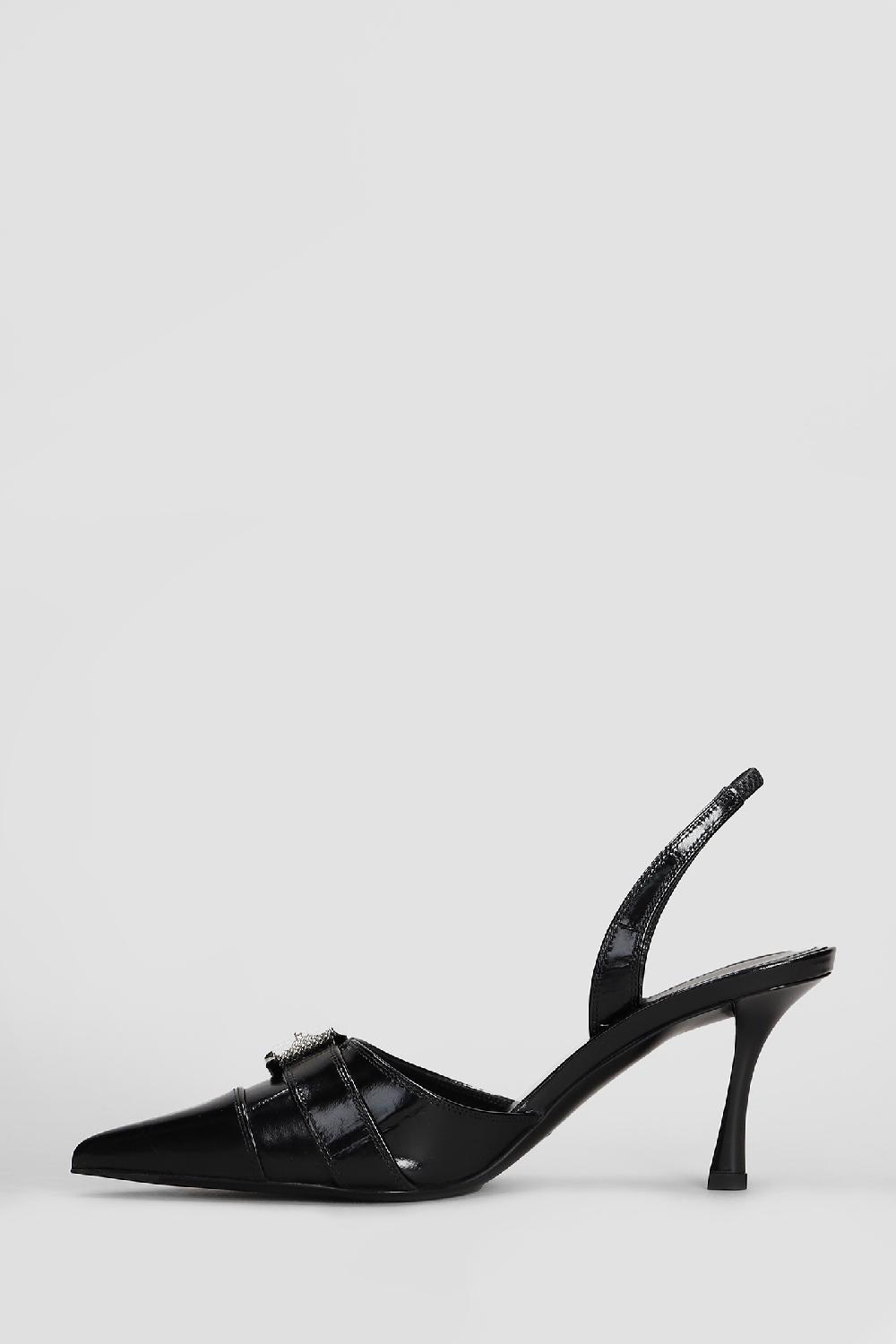 Deliberti Givenchy Decollete Voyou Slingback In Pelle Nera Cod. 409595 - Deliberti The Luxury Shopping