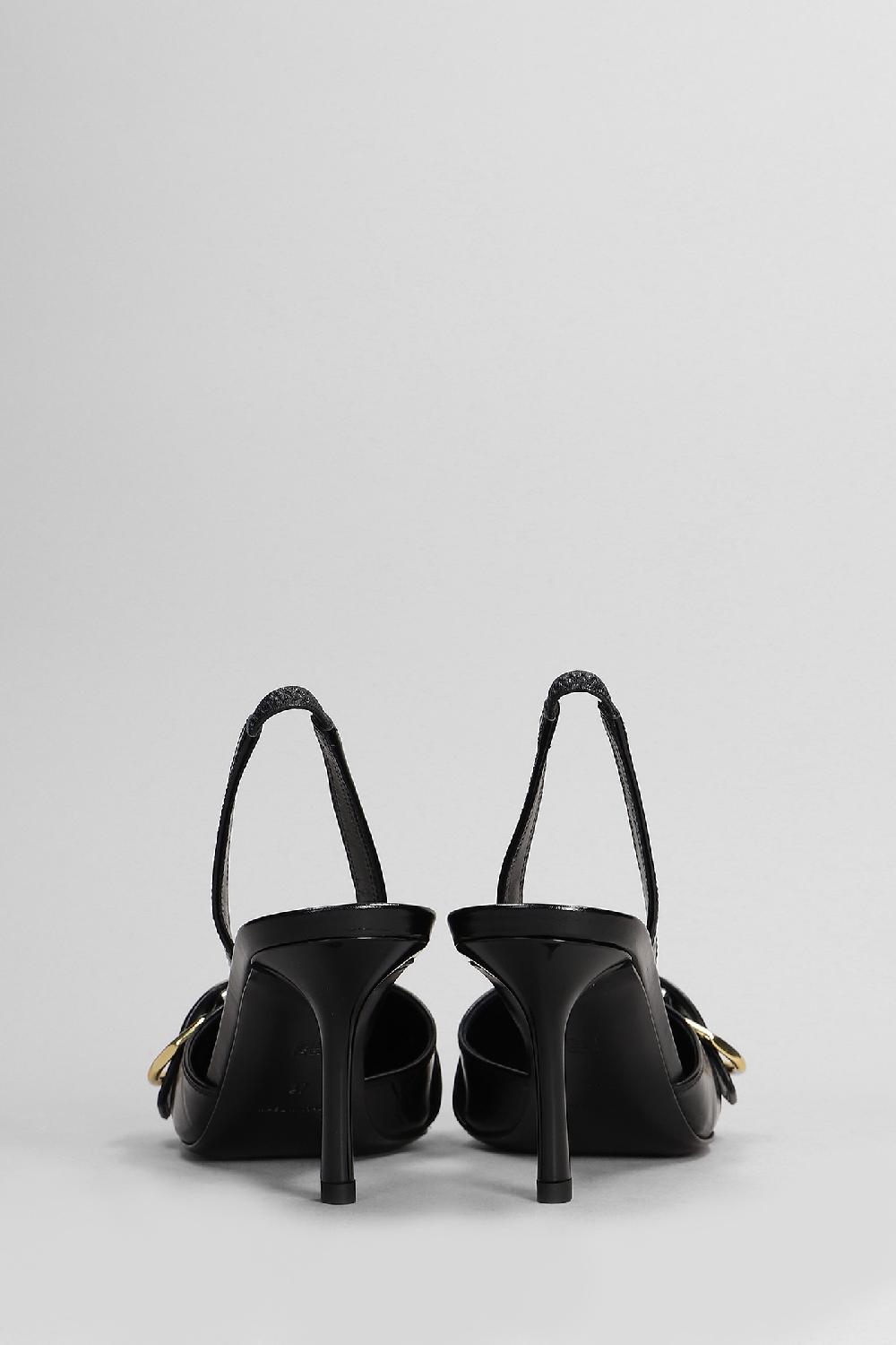Deliberti Givenchy Decollete Voyou Slingback In Pelle Nera Cod. 409595 - Deliberti The Luxury Shopping
