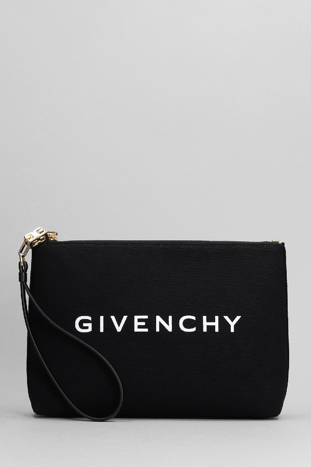 Deliberti Givenchy Pochette travel pouch in cotone nero cod. 392596 - Deliberti The Luxury Shopping