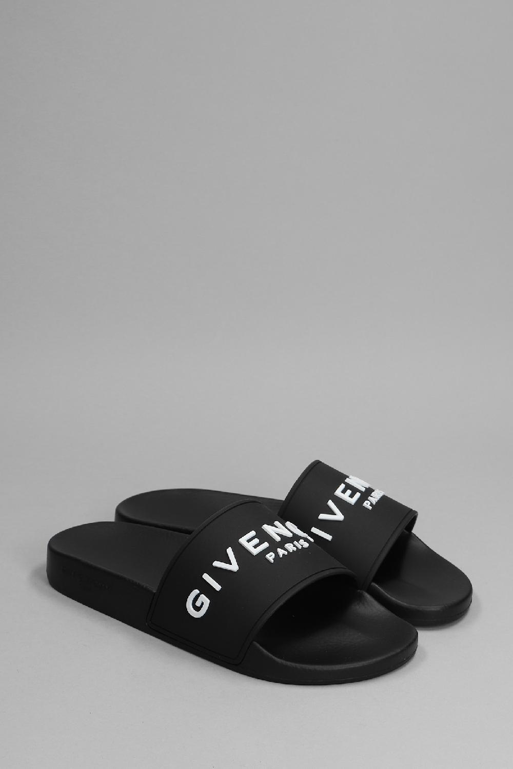 Deliberti Givenchy Sandali Flats In Gomma Nera Cod. 366885 - Deliberti The Luxury Shopping