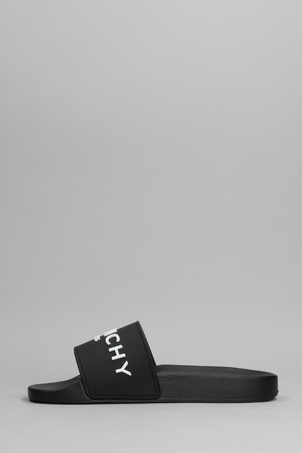 Deliberti Givenchy Sandali Flats In Gomma Nera Cod. 366885 - Deliberti The Luxury Shopping