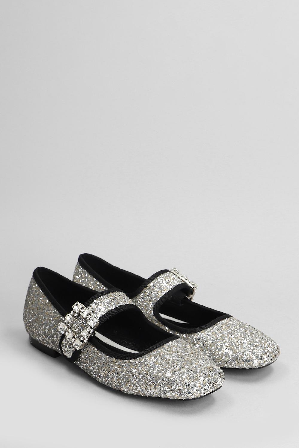 Deliberti Gold & Rouge Ballerine Kalu In Glitter Argento Cod. 405265 - Deliberti The Luxury Shopping