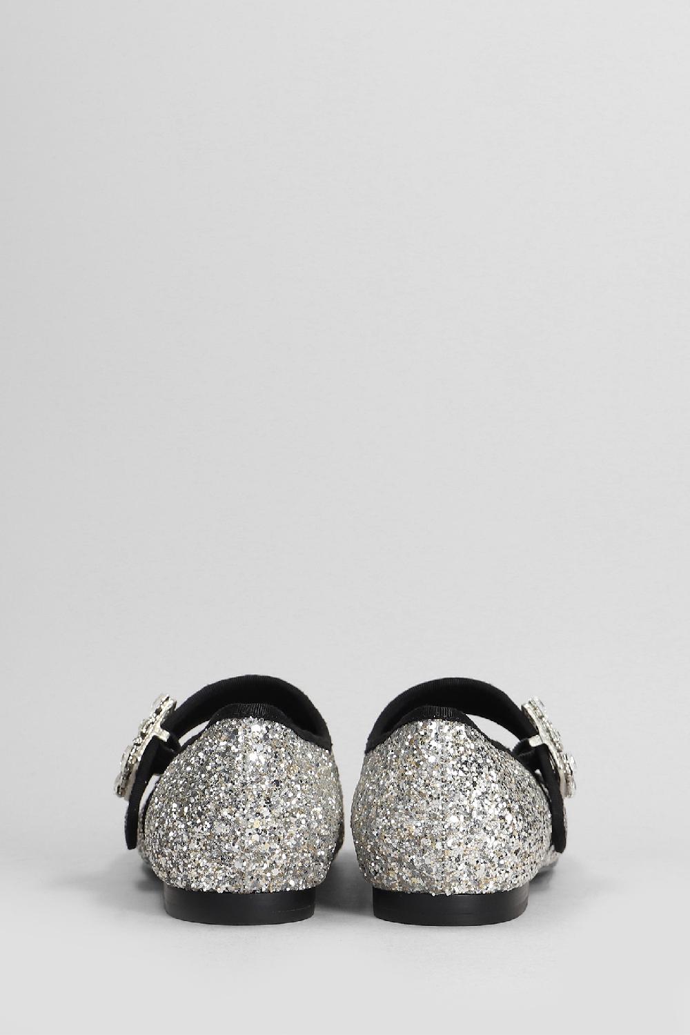 Deliberti Gold & Rouge Ballerine Kalu In Glitter Argento Cod. 405265 - Deliberti The Luxury Shopping
