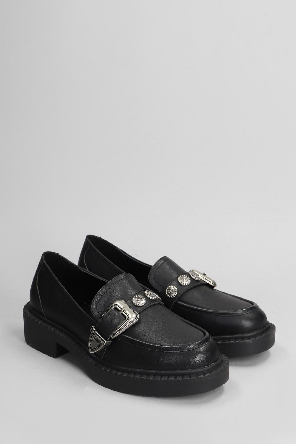 Deliberti Gold & Rouge Mocassini Bilou In Pelle Nera Cod. 405267 - Deliberti The Luxury Shopping