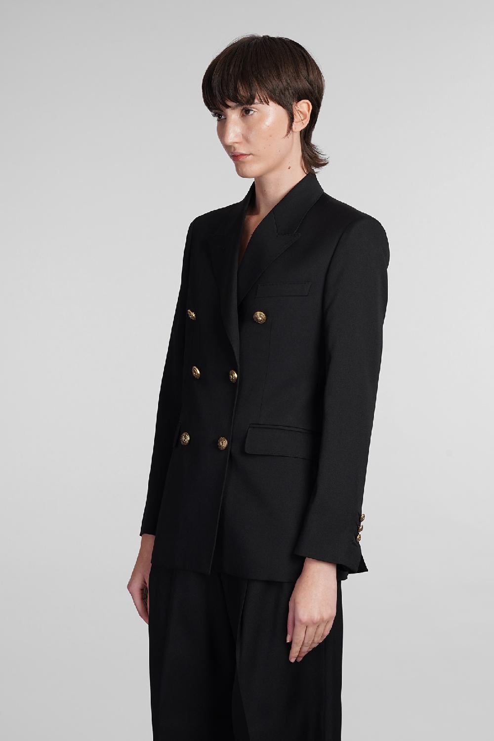 Deliberti Golden Goose Deluxe Brand Blazer In Lana Nera Cod. 394396 - Deliberti The Luxury Shopping