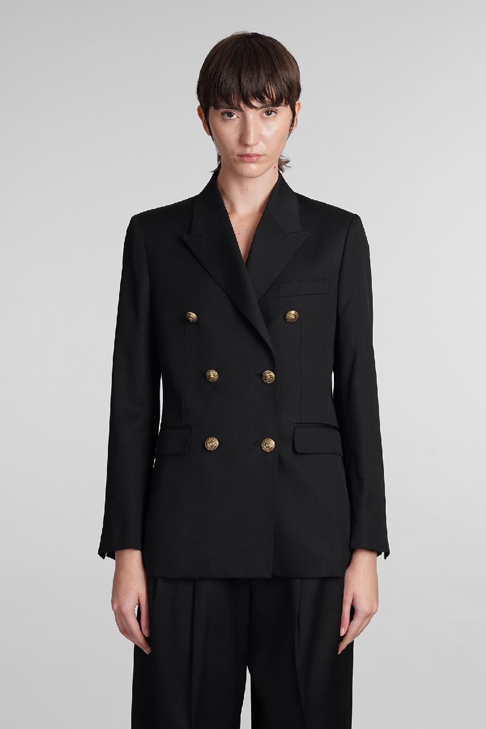 Deliberti Golden Goose Deluxe Brand Blazer in lana nera cod. 394396 - Deliberti The Luxury Shopping