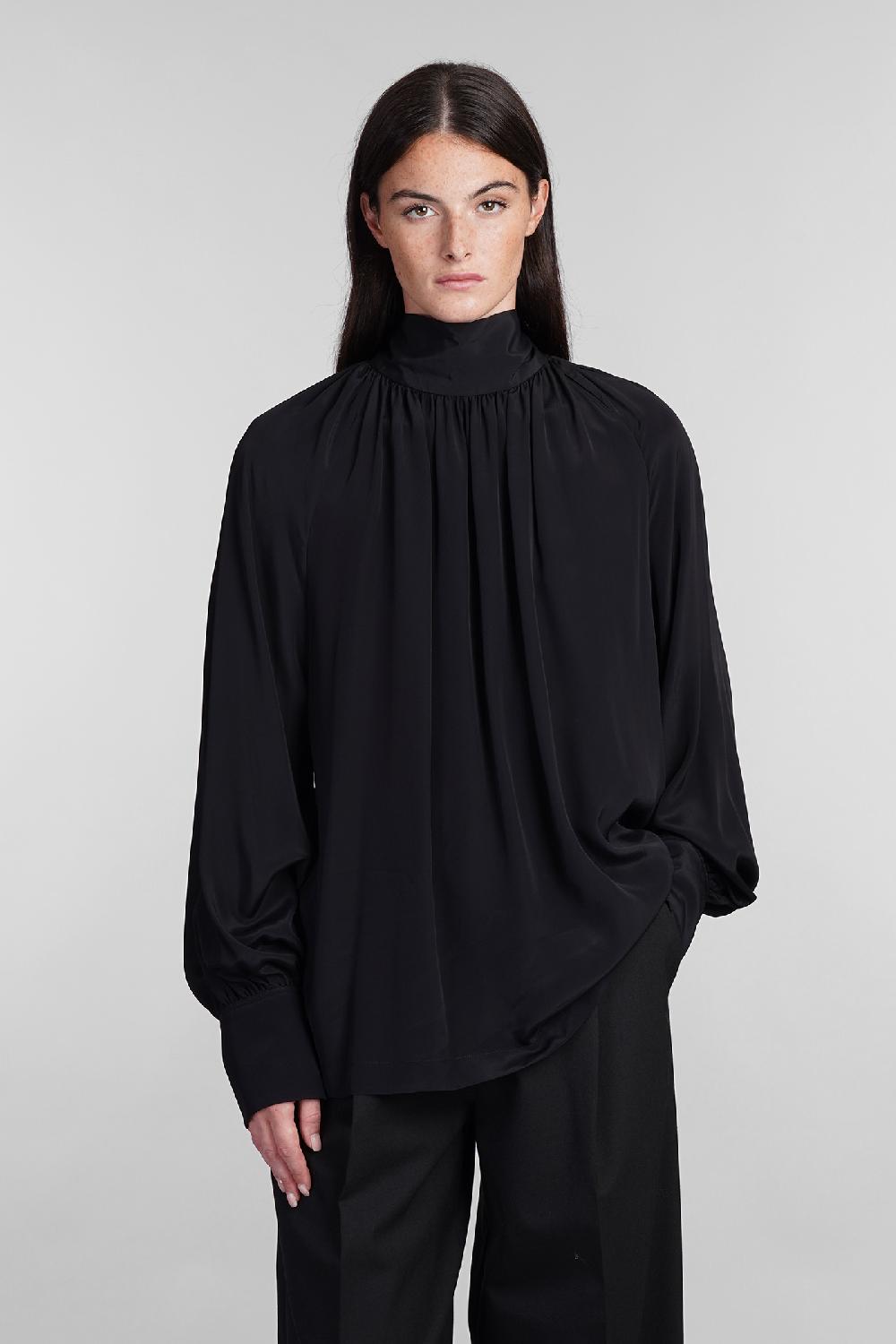 Deliberti Golden Goose Deluxe Brand Blusa in seta nera cod. 402268 - Deliberti The Luxury Shopping