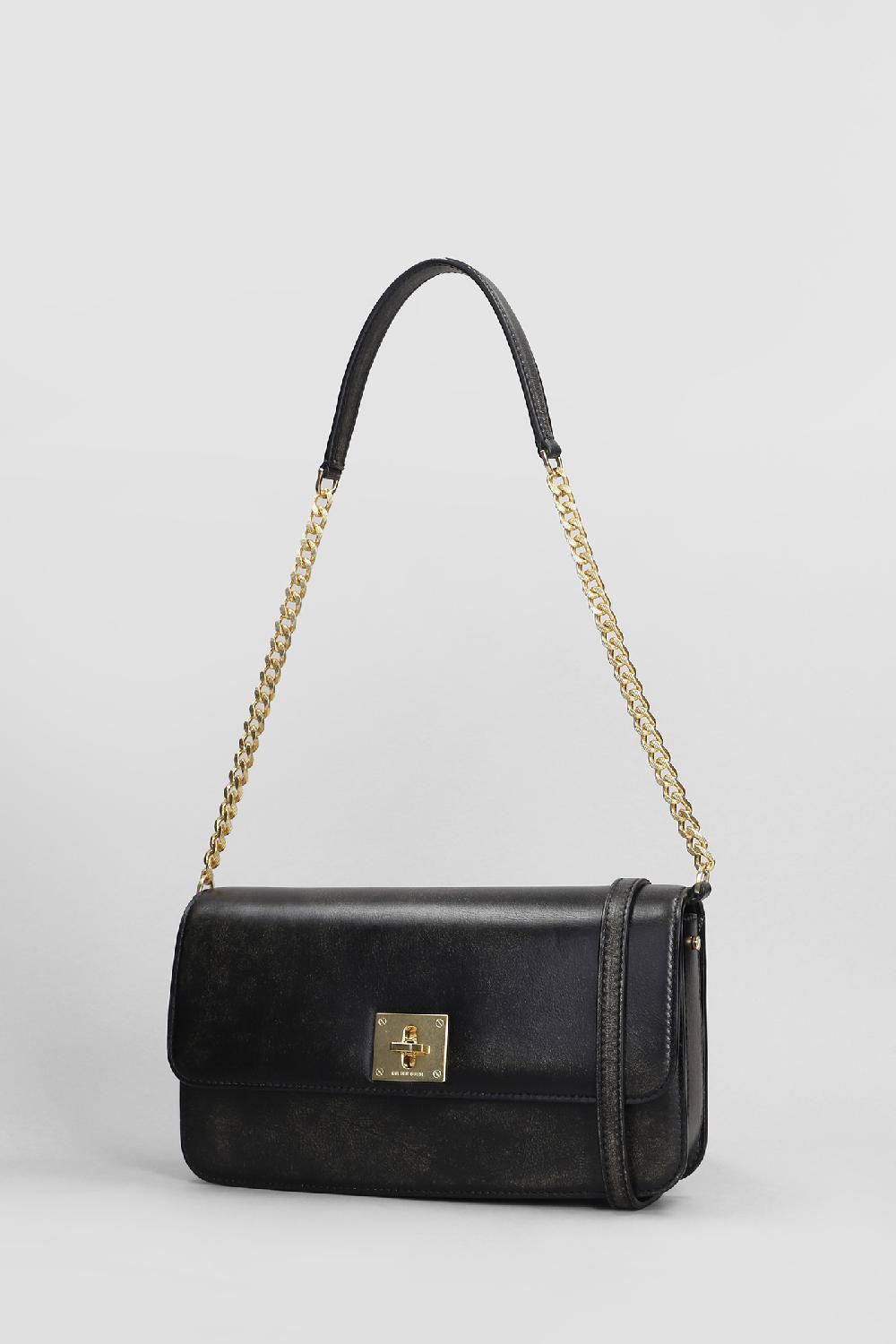 Deliberti Golden Goose Deluxe Brand Borsa A Spalla Gioia In Pelle Nera Cod. 404706 - Deliberti The Luxury Shopping