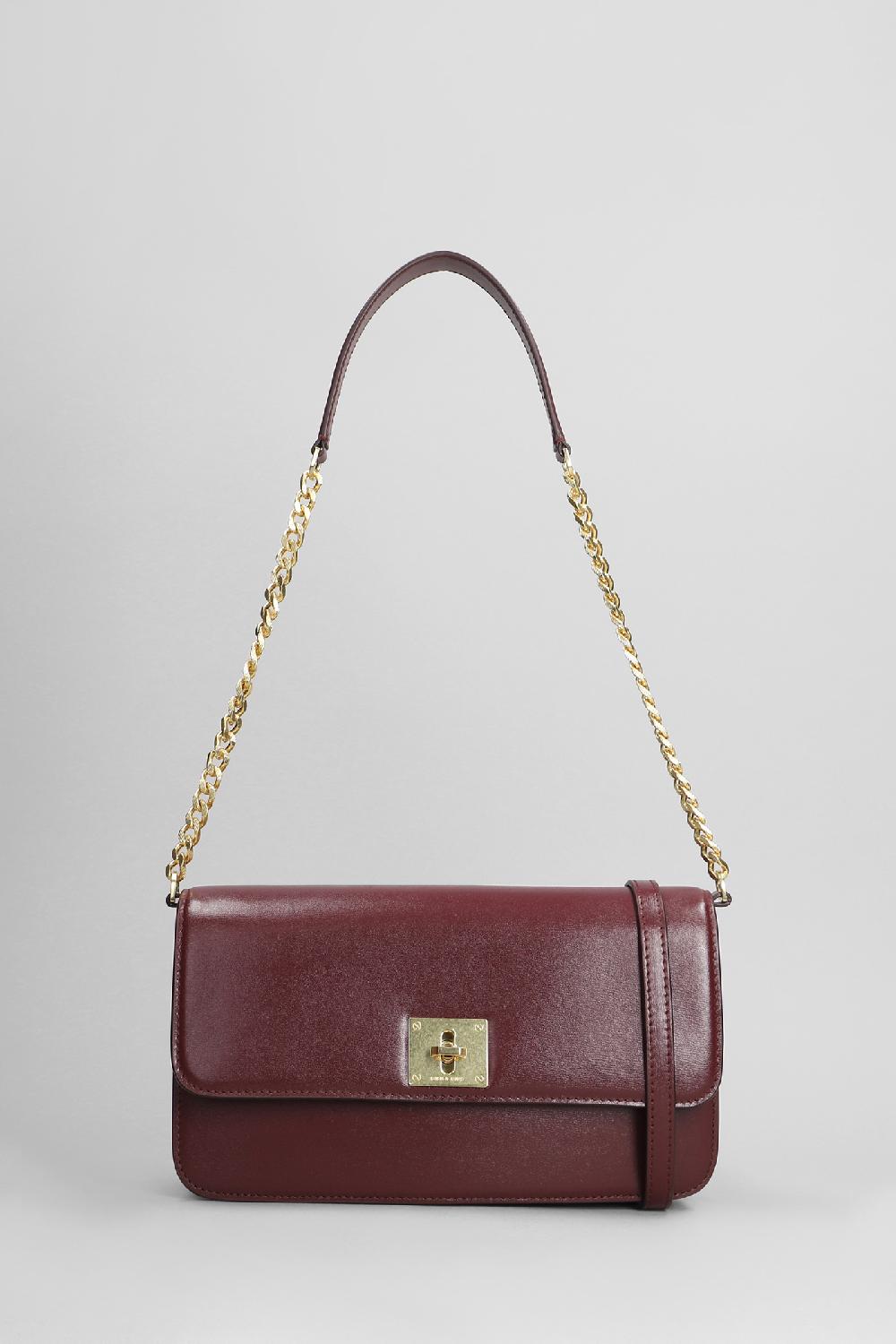 Deliberti Golden Goose Deluxe Brand Borsa a spalla gioia in pelle bordeaux cod. 401927 - Deliberti The Luxury Shopping