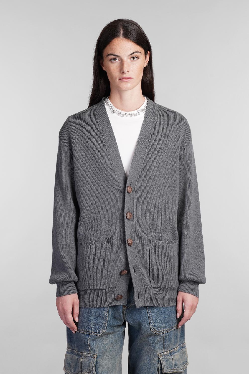 Deliberti Golden Goose Deluxe Brand Cardigan in cotone grigio cod. 404900 - Deliberti The Luxury Shopping