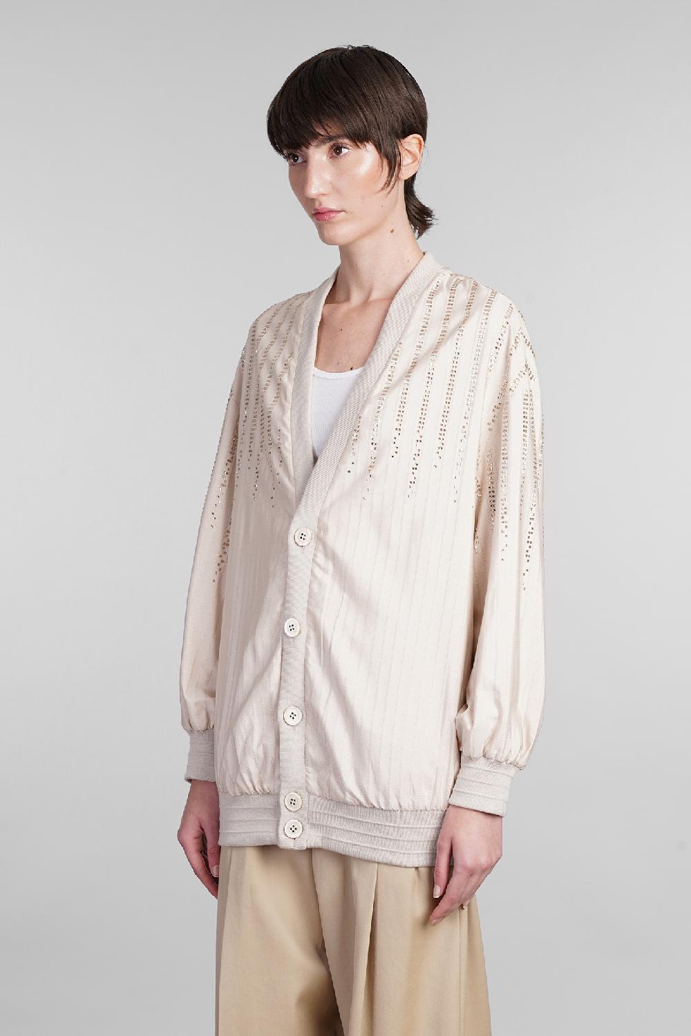 Deliberti Golden Goose Deluxe Brand Cardigan In Seta Beige Cod. 401568 - Deliberti The Luxury Shopping