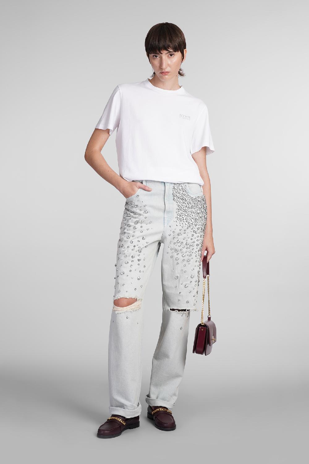 Deliberti Golden Goose Deluxe Brand Jeans In Denim Celeste Cod. 406524 - Deliberti The Luxury Shopping