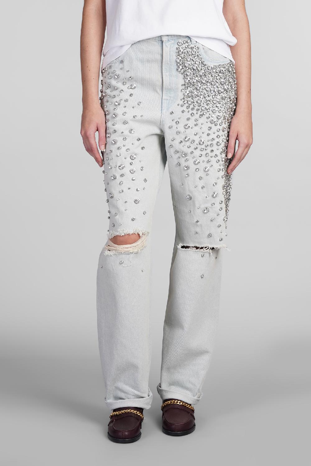 Deliberti Golden Goose Deluxe Brand Jeans in denim celeste cod. 406524 - Deliberti The Luxury Shopping