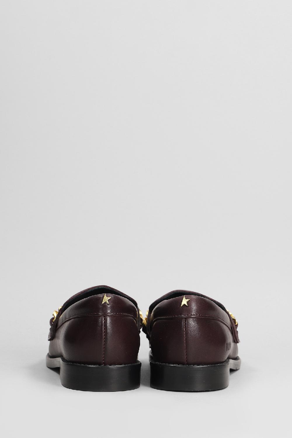 Deliberti Golden Goose Deluxe Brand Mocassini Jerry In Pelle Bordeaux Cod. 404712 - Deliberti The Luxury Shopping