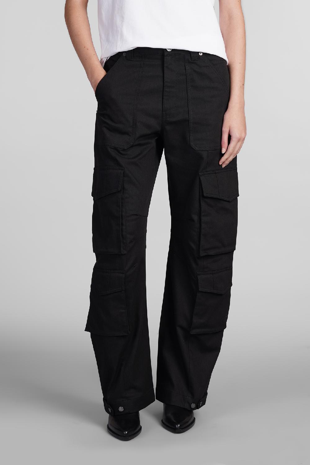 Deliberti Golden Goose Deluxe Brand Pantalone cargo lisette in poliestere nero cod. 406523 - Deliberti The Luxury Shopping