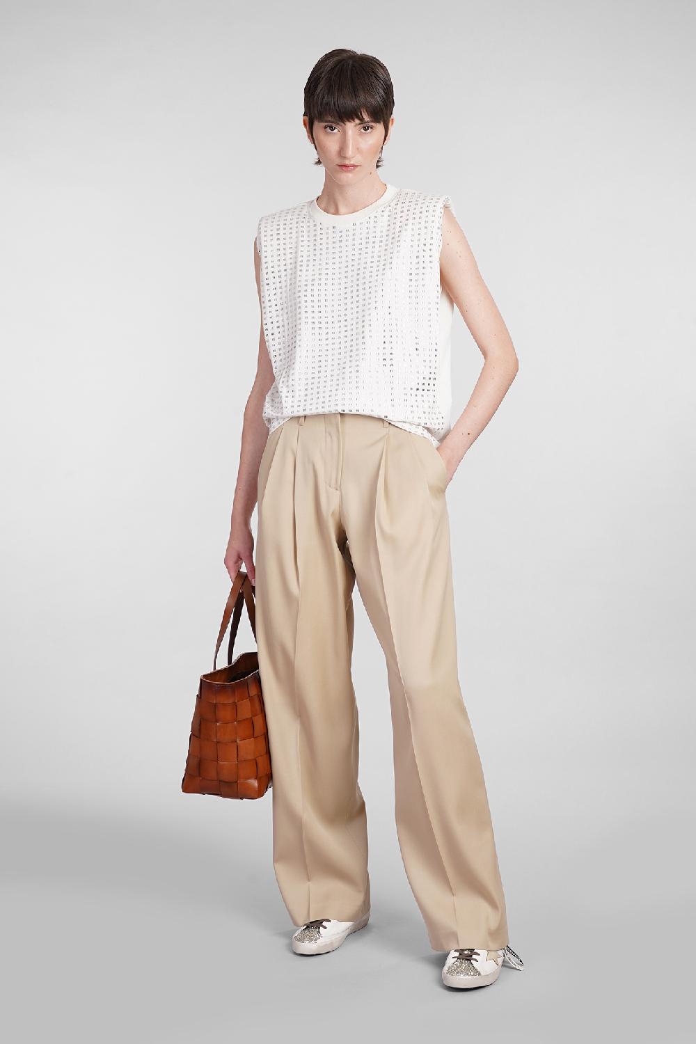 Deliberti Golden Goose Deluxe Brand Pantalone In Lana Beige Cod. 401575 - Deliberti The Luxury Shopping