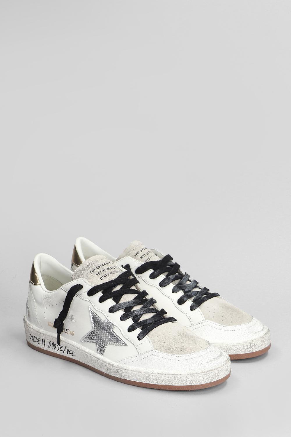 Deliberti Golden Goose Deluxe Brand Sneakers Ball Star In Pelle E Camoscio Bianco Cod. 406525 - Deliberti The Luxury Shopping