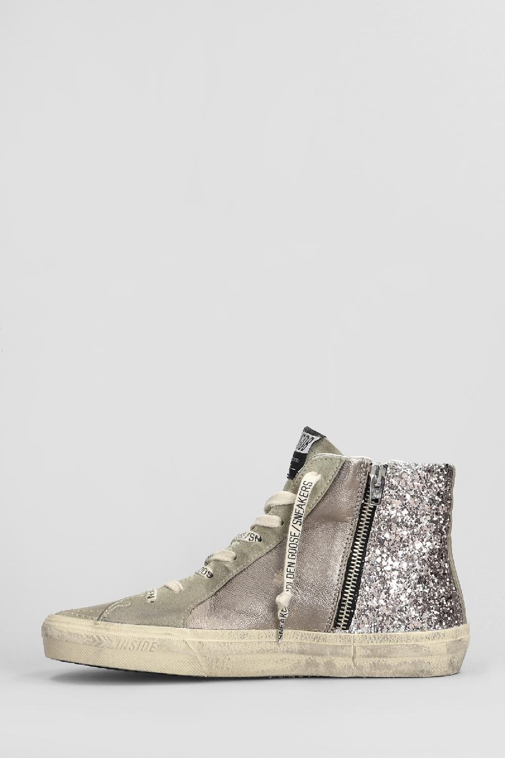 Deliberti Golden Goose Deluxe Brand Sneakers Duble Quarter In Camoscio E Tessuto Grigio Cod. 406521 - Deliberti The Luxury Shopping