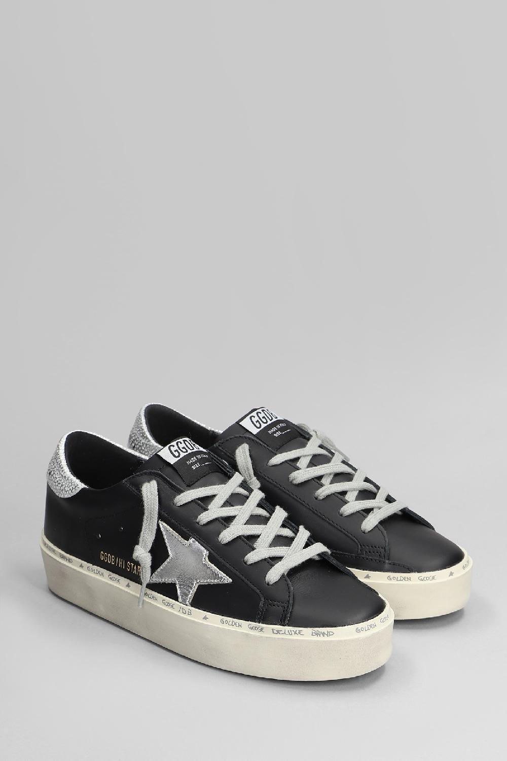 Deliberti Golden Goose Deluxe Brand Sneakers Hi Star In Pelle Nera Cod. 401918 - Deliberti The Luxury Shopping