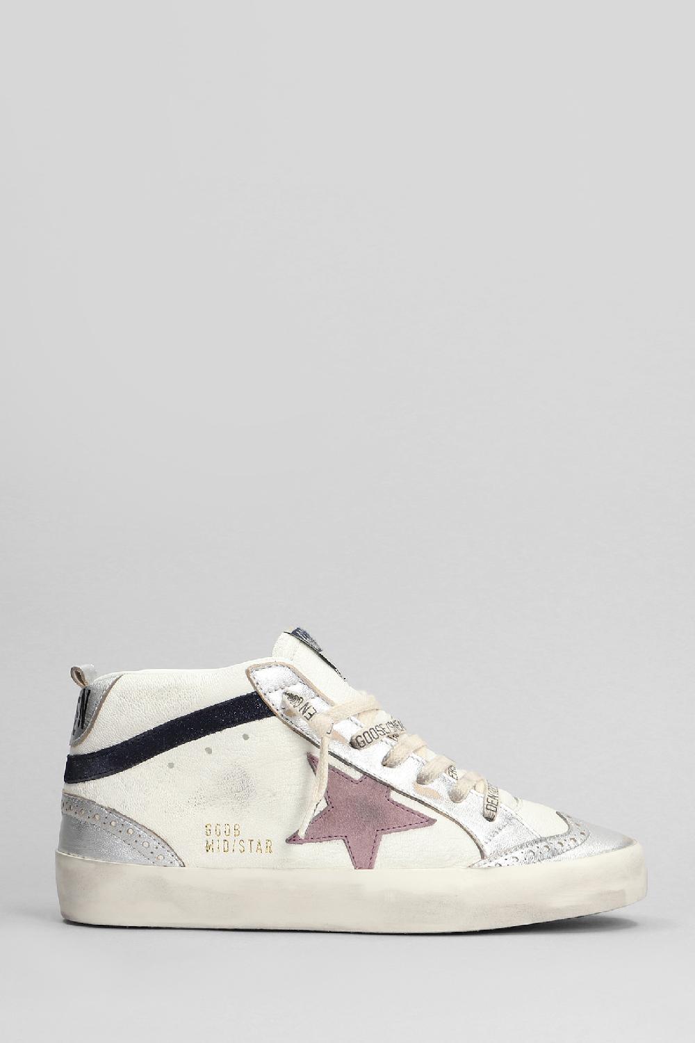 Deliberti Golden Goose Deluxe Brand Sneakers mid star in pelle bianca cod. 401919 - Deliberti The Luxury Shopping