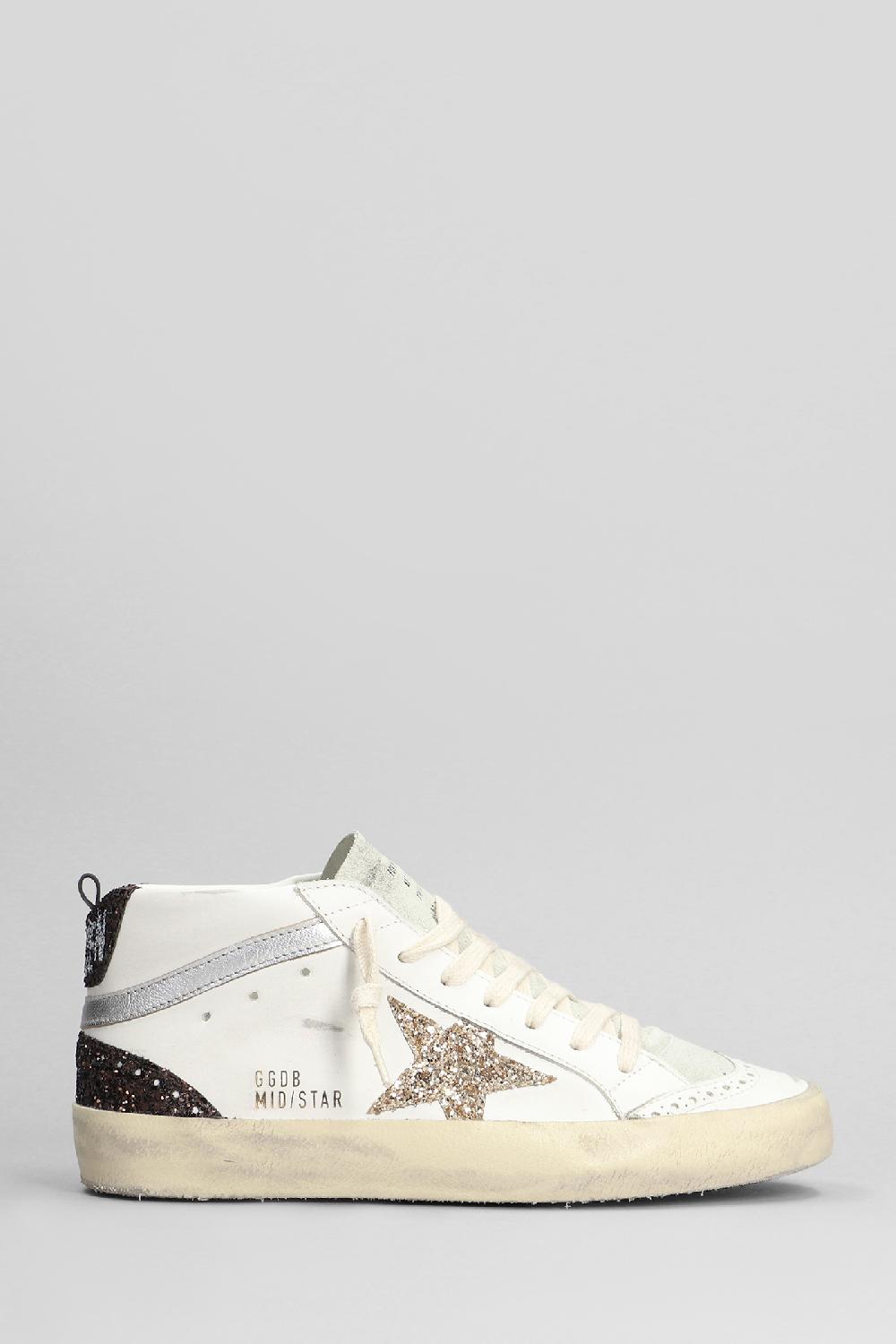 Deliberti Golden Goose Deluxe Brand Sneakers mid star in pelle bianca cod. 401917 - Deliberti The Luxury Shopping
