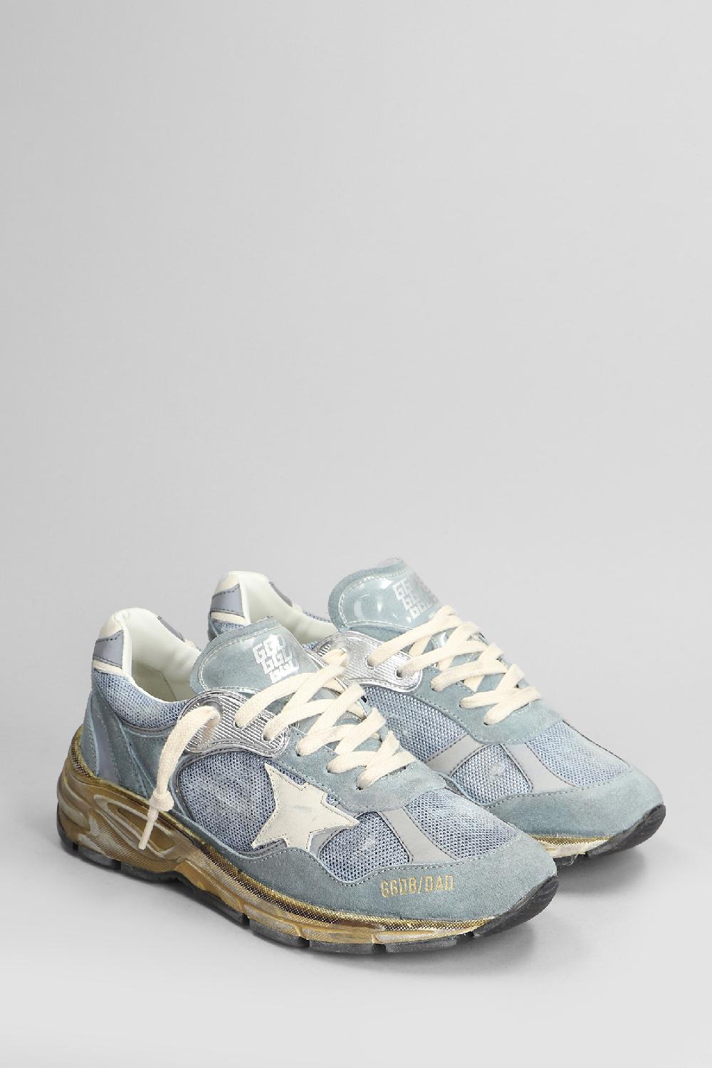 Deliberti Golden Goose Deluxe Brand Sneakers Running In Camoscio E Tessuto Celeste Cod. 404713 - Deliberti The Luxury Shopping