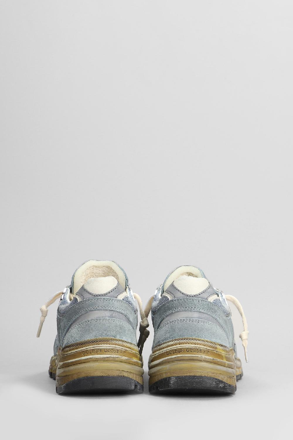 Deliberti Golden Goose Deluxe Brand Sneakers Running In Camoscio E Tessuto Celeste Cod. 404713 - Deliberti The Luxury Shopping