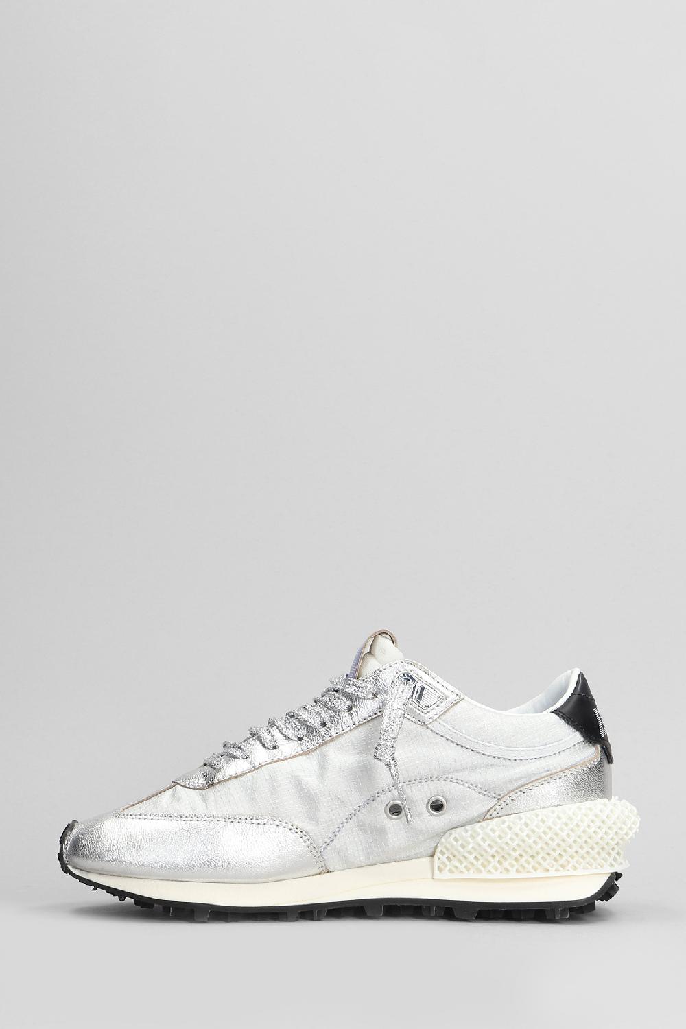 Deliberti Golden Goose Deluxe Brand Sneakers Running In Pelle E Tessuto Argento Cod. 404715 - Deliberti The Luxury Shopping