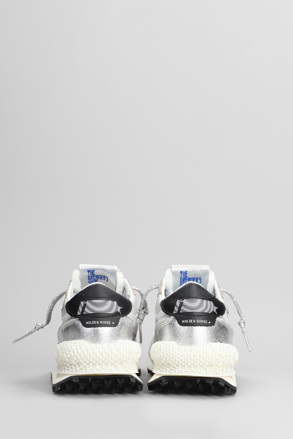 Deliberti Golden Goose Deluxe Brand Sneakers Running In Pelle E Tessuto Argento Cod. 404715 - Deliberti The Luxury Shopping